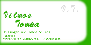 vilmos tompa business card